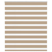 Zebra rolgordijn 130x100 cm zandbruin polyester