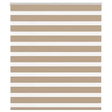 Zebra Blind 130x100 cm stofbreedte 125,9 cm polyester zandbruin