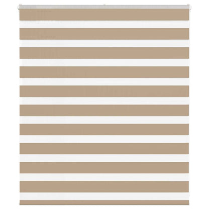 Zebra Blind 130x100 cm stofbreedte 125,9 cm polyester zandbruin