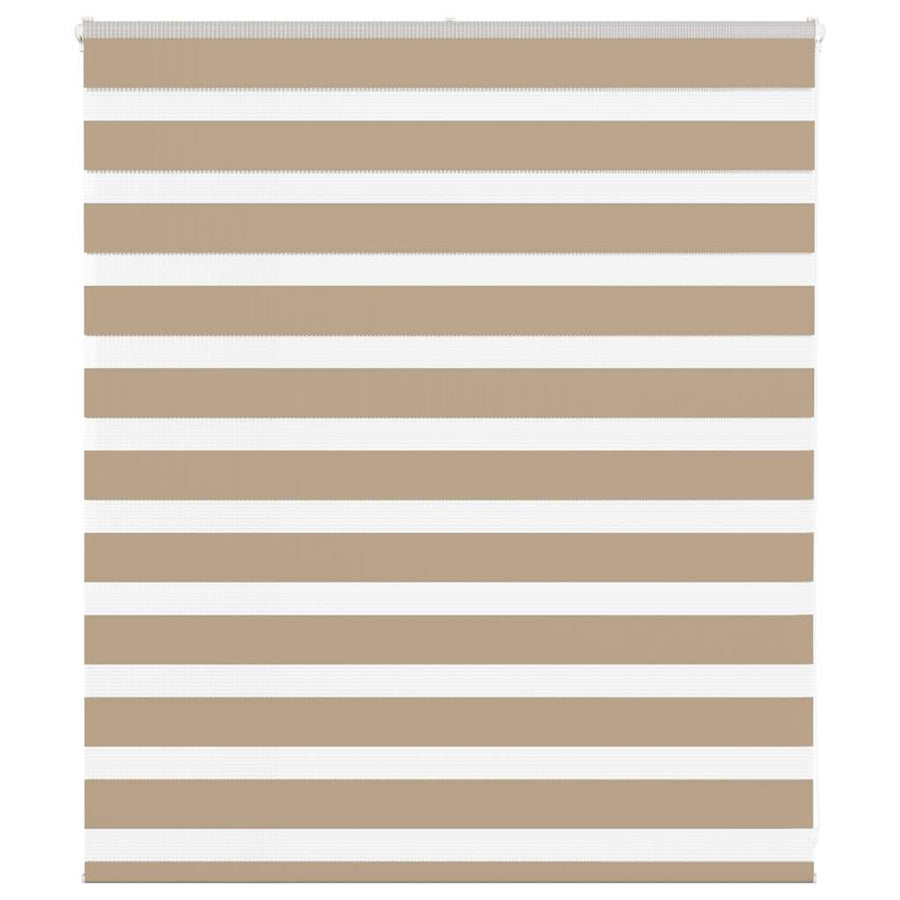 Zebra Blind 130x100 cm stofbreedte 125,9 cm polyester zandbruin