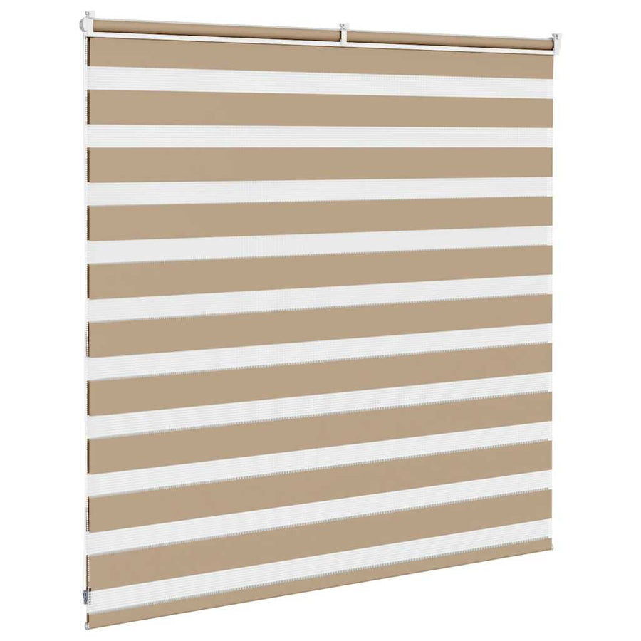 Zebra Blind 140x100 cm stofbreedte 135,9 cm polyester zandbruin
