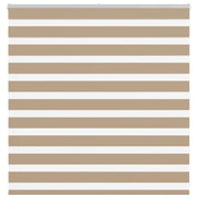 Zebra blind 145x100 cm zandbruin polyester