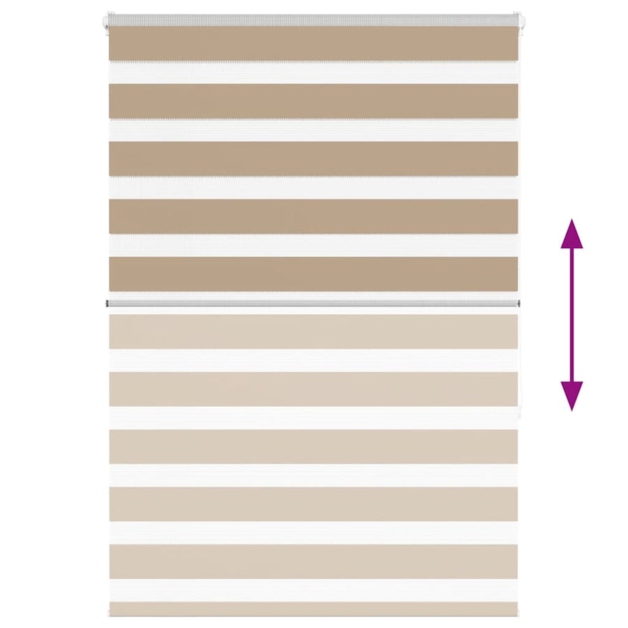 Zebra Blind 110x150 cm stofbreedte 105,9 cm polyester zandbruin