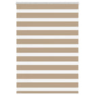 Zebra rolgordijn 115x150 cm zandbruin polyester