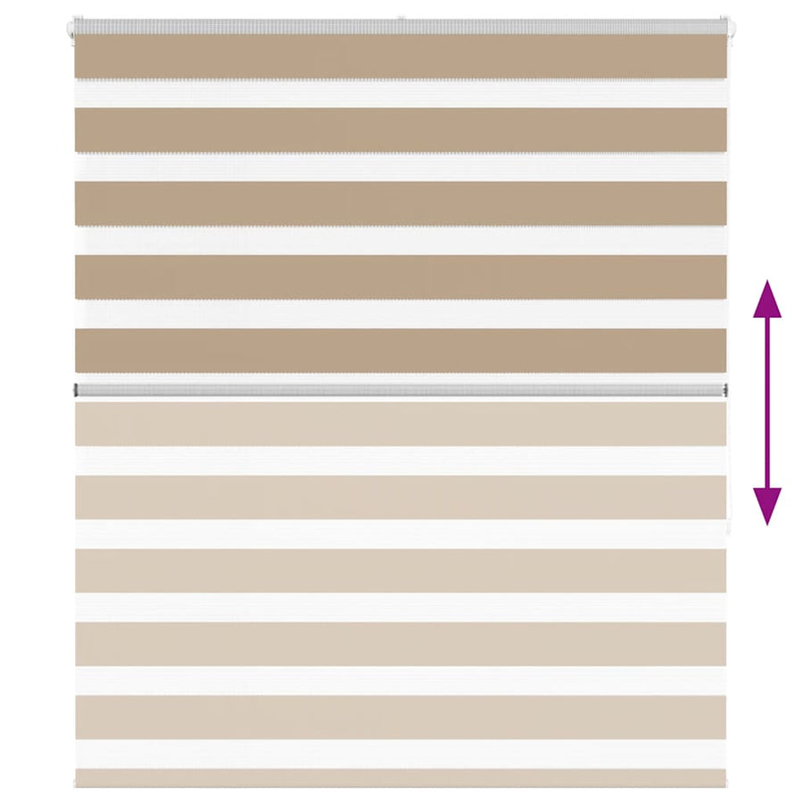 Zebra Blind 120x150 cm stofbreedte 115,9 cm polyester zandbruin