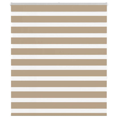 Zebra Blind 125x150 cm stofbreedte 120,9 cm polyester zandbruin