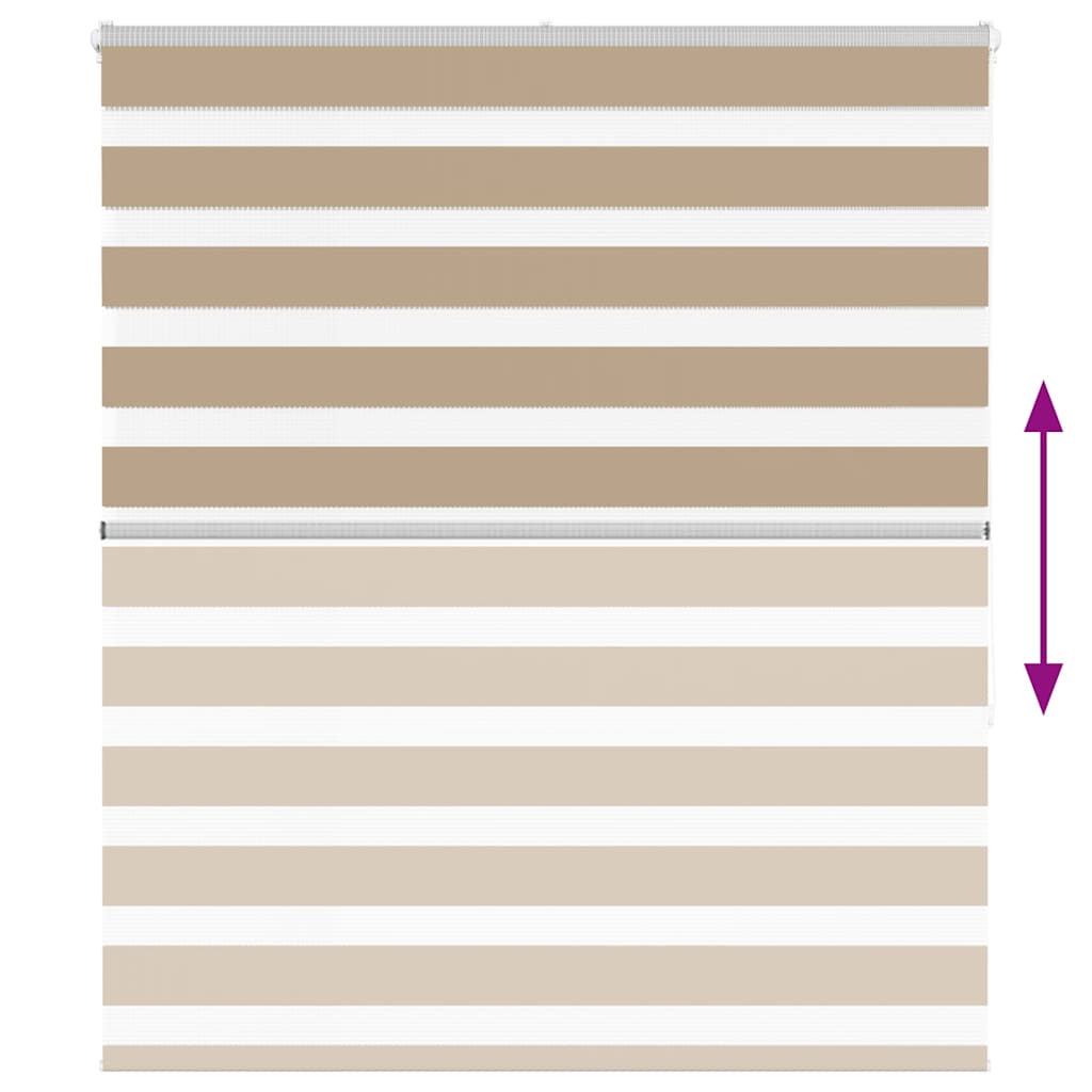 Zebra Blind 135x150 cm stofbreedte 130,9 cm polyester zandbruin