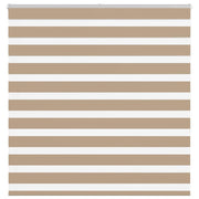 Zebra rolgordijn 150x150 cm zandbruin polyester