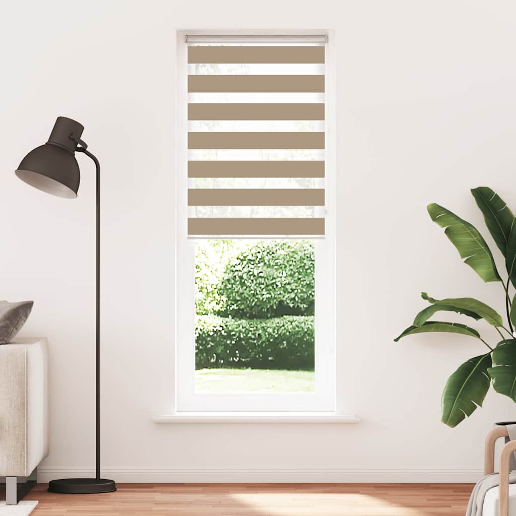 Zebra Blind 90x200 cm stofbreedte 85,9 cm polyester zandbruin