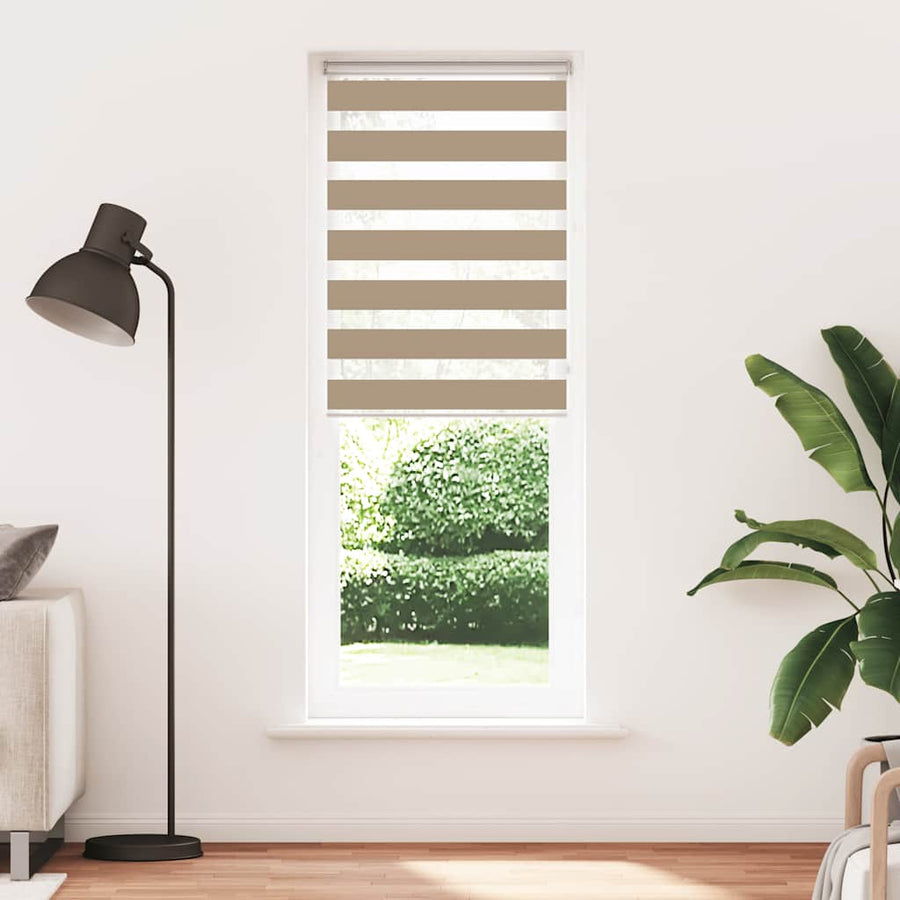 Zebra Blind 90x200 cm stofbreedte 85,9 cm polyester zandbruin