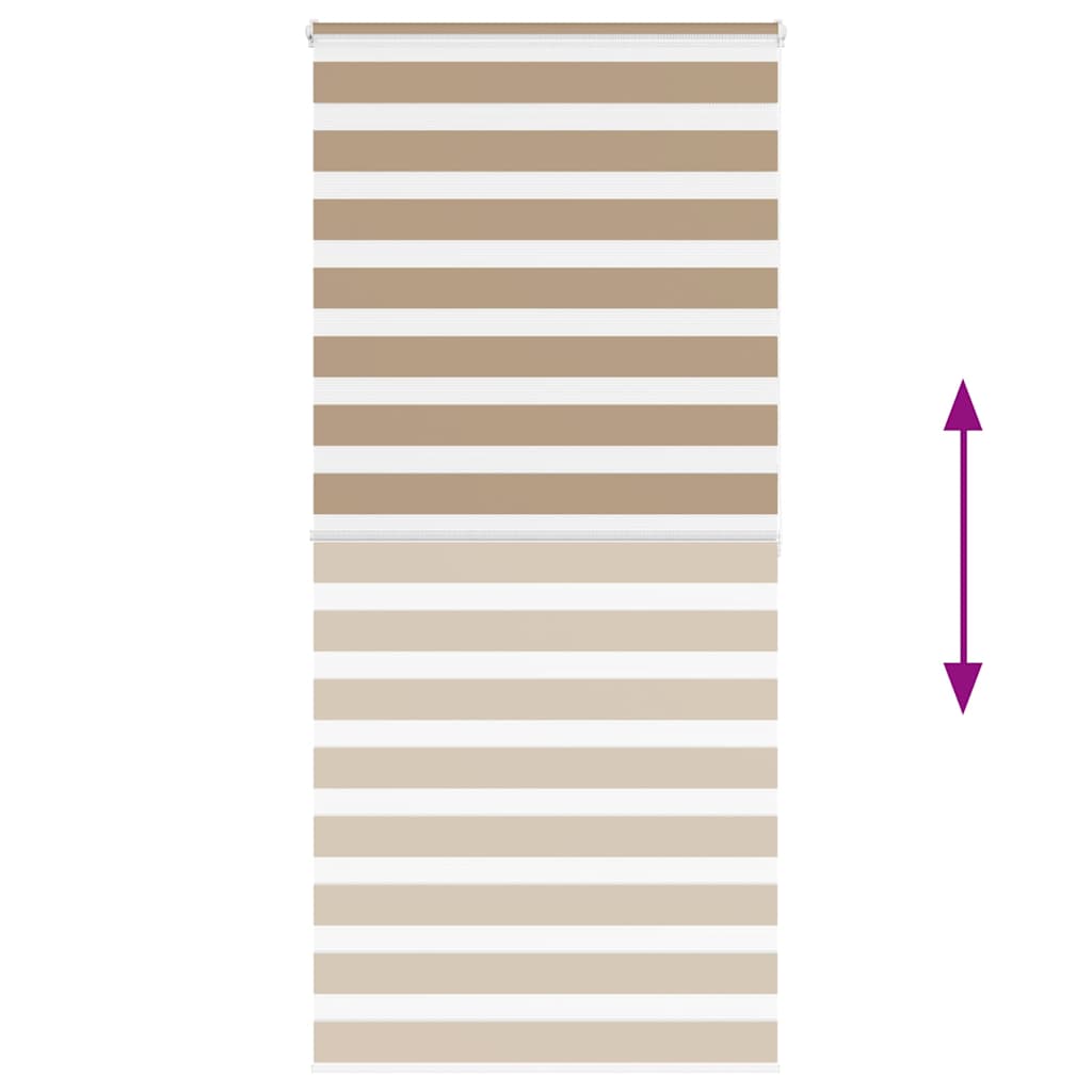 Zebra Blind 95x200 cm stofbreedte 90,9 cm polyester zandbruin