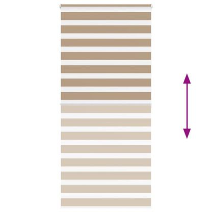 Zebra Blind 95x200 cm stofbreedte 90,9 cm polyester zandbruin
