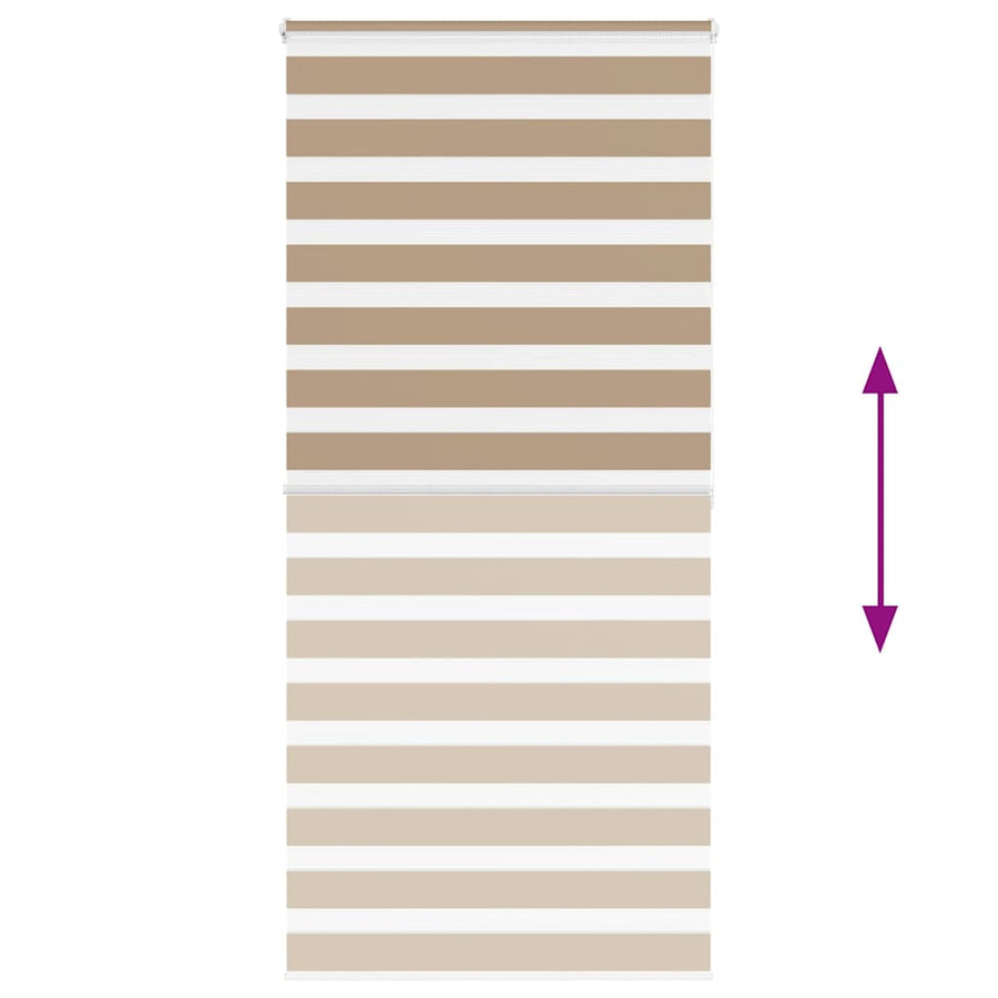 Zebra Blind 95x200 cm stofbreedte 90,9 cm polyester zandbruin