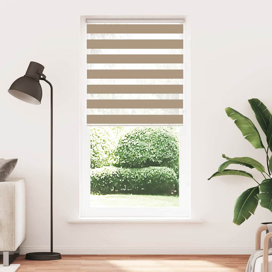 Zebra Blind 100x200 cm stofbreedte 95,9 cm polyester zandbruin