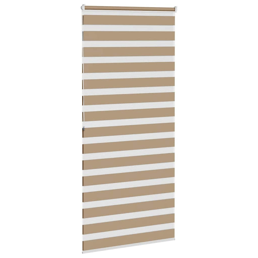 Zebra Blind 100x200 cm stofbreedte 95,9 cm polyester zandbruin