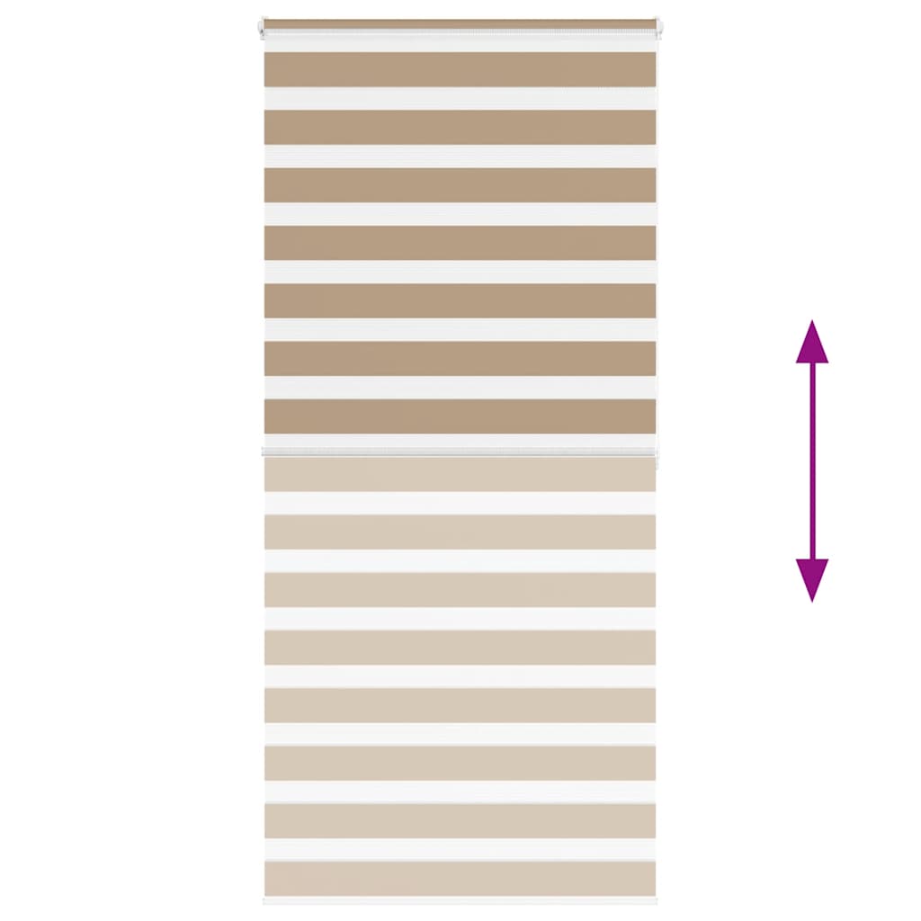 Zebra Blind 110x200 cm stofbreedte 105,9 cm polyester zandbruin