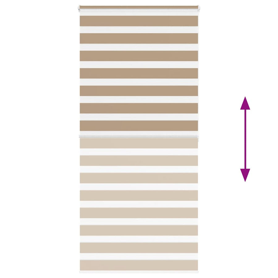 Zebra Blind 110x200 cm stofbreedte 105,9 cm polyester zandbruin