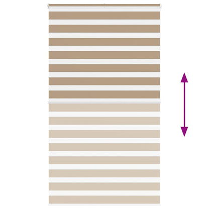 Zebra Blind 135x200 cm stofbreedte 130,9 cm polyester zandbruin