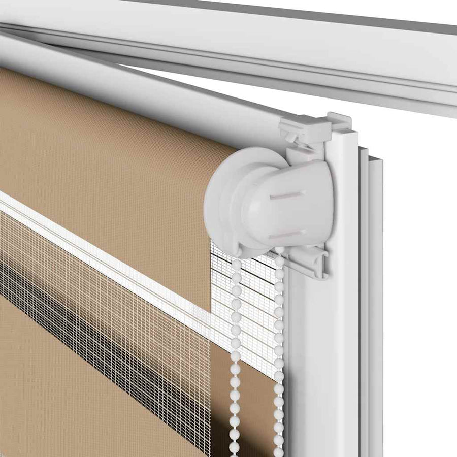 Zebra Blind 85x230 cm stofbreedte 80,9 cm polyester zandbruin