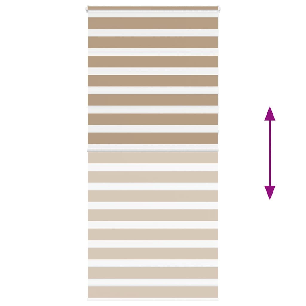 Zebra Blind 95x230 cm stofbreedte 90,9 cm polyester zandbruin