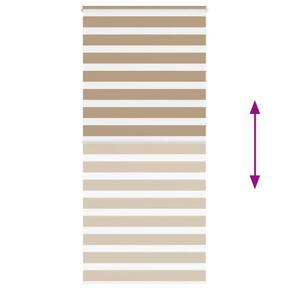 Zebra Blind 95x230 cm stofbreedte 90,9 cm polyester zandbruin