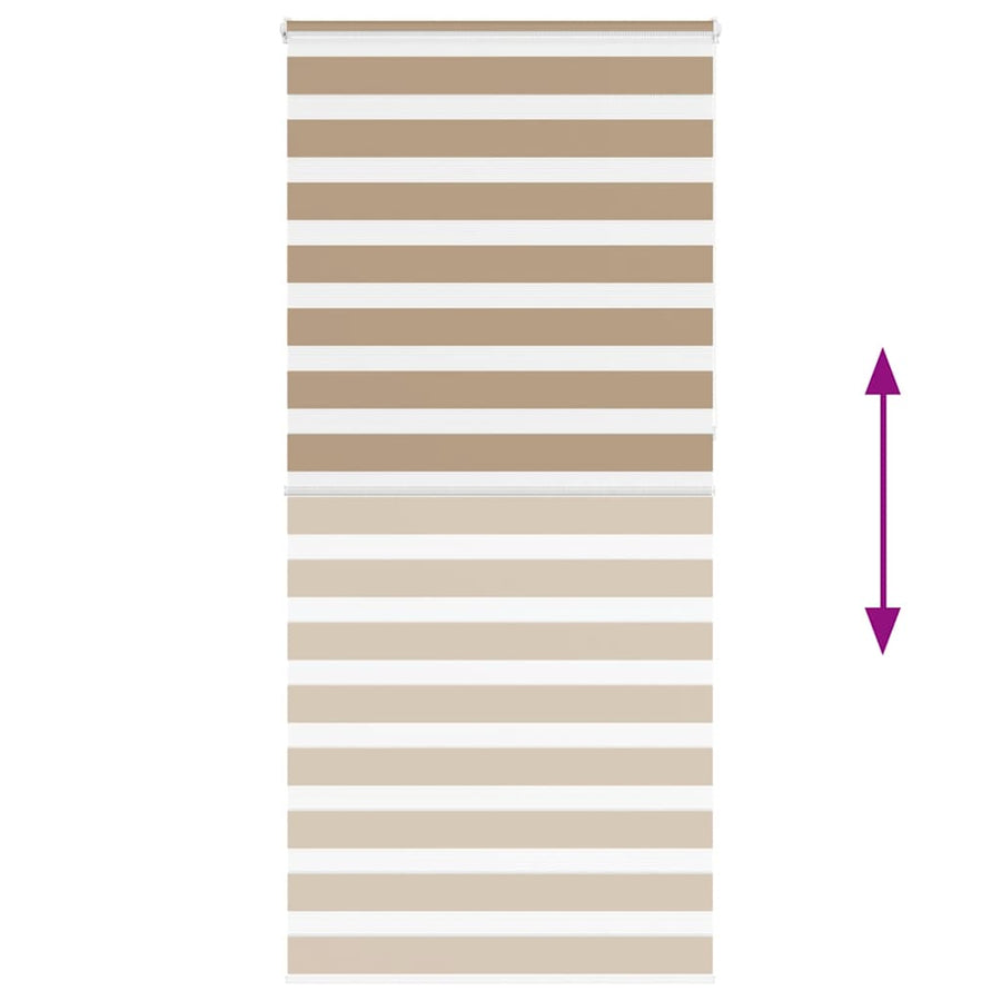 Zebra Blind 95x230 cm stofbreedte 90,9 cm polyester zandbruin