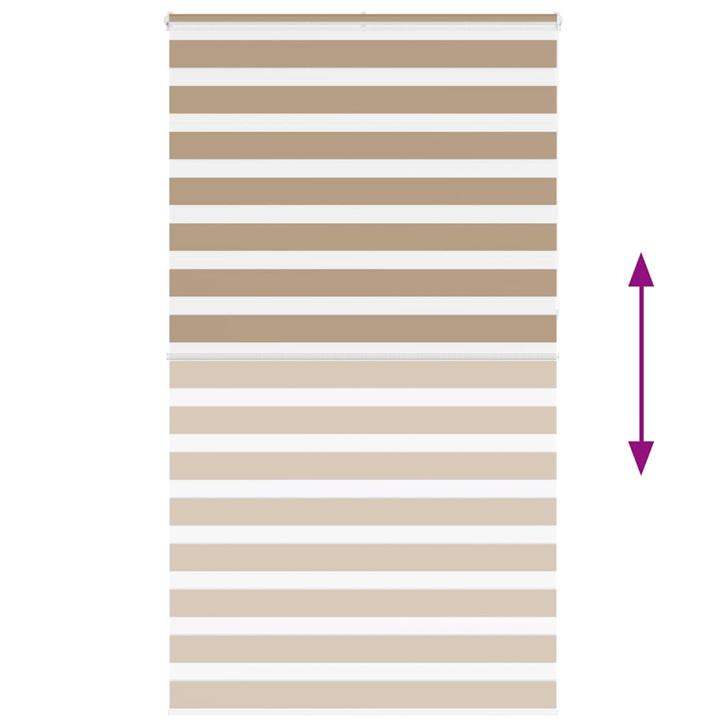 Zebra Blind 125x230 cm stofbreedte 120,9 cm polyester zandbruin
