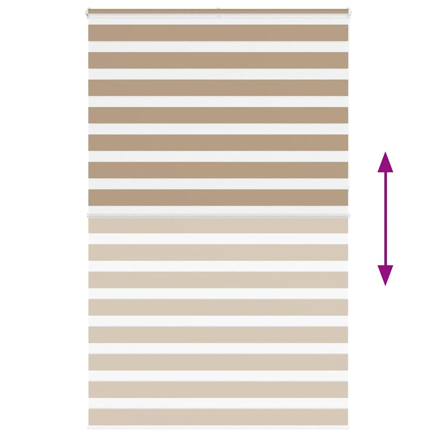 Zebra Blind 140x230 cm stofbreedte 135,9 cm polyester zandbruin