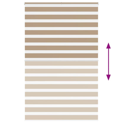 Zebra Blind 150x230 cm stofbreedte 145,9 cm polyester zandbruin