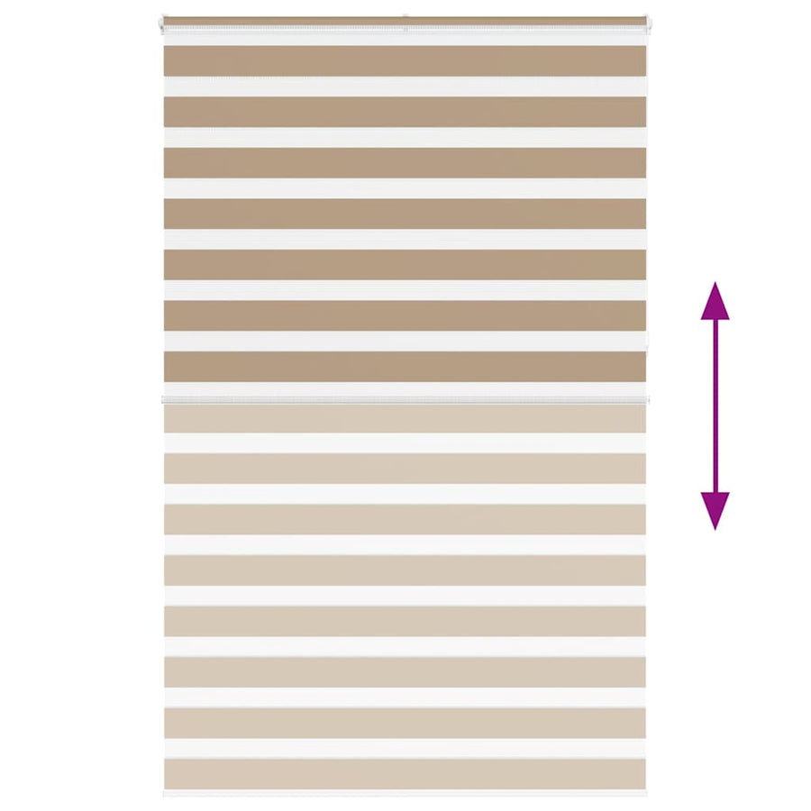 Zebra Blind 150x230 cm stofbreedte 145,9 cm polyester zandbruin