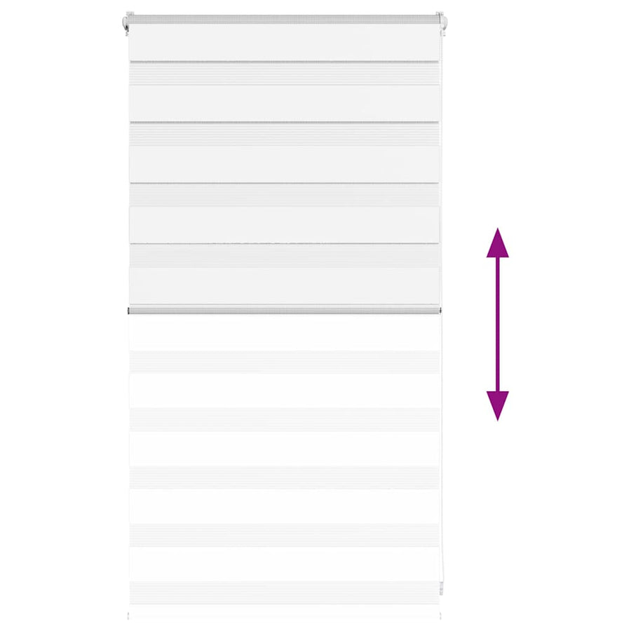 Zebra Blind 75x100 cm stofbreedte 70,9 cm polyester wit