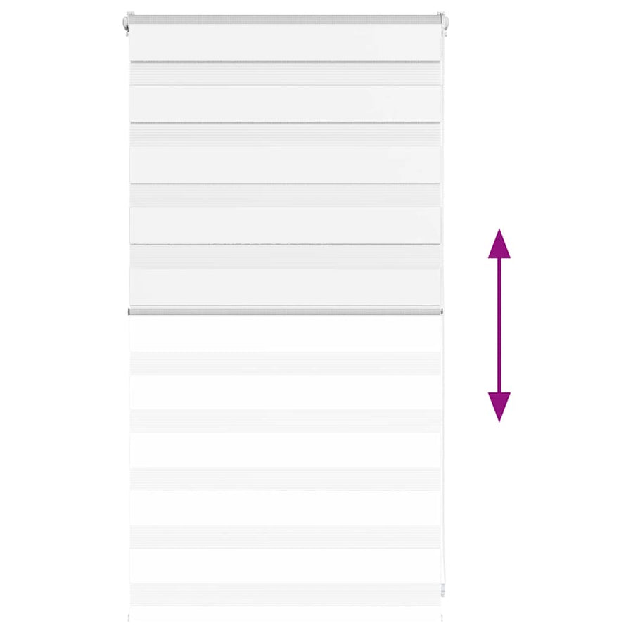 Zebra Blind 85x100 cm stofbreedte 80,9 cm polyester wit