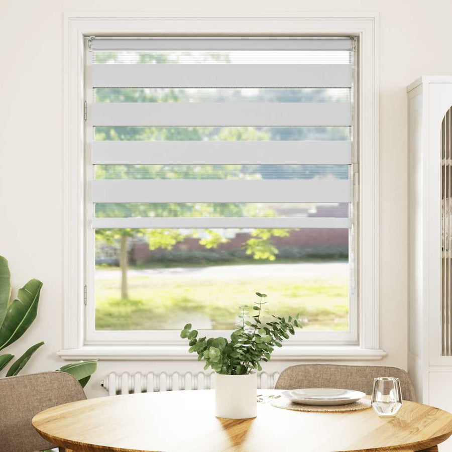 Zebra Blind 95x100 cm stofbreedte 90,9 cm polyester wit