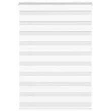 Zebra blind 110x100 cm stofbreedte 105,9 cm polyester wit