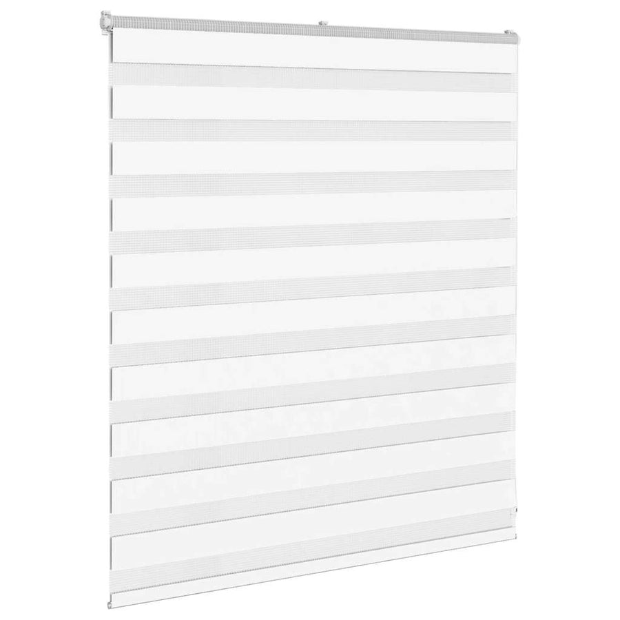 Zebra Blind 130x100 cm stofbreedte 125,9 cm polyester wit