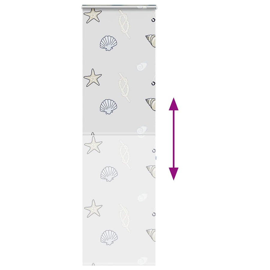Doucherolgordijn met cassette 70x240 cm stofbreedte 66 cm