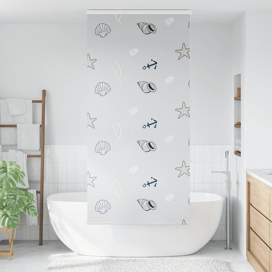 Doucherolgordijn met cassette 90x240 cm stofbreedte 86 cm
