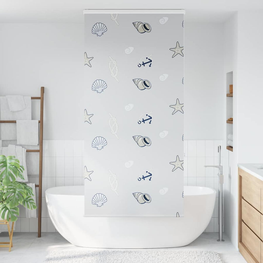 Doucherolgordijn met cassette 110x240 cm stofbreedte 106 cm