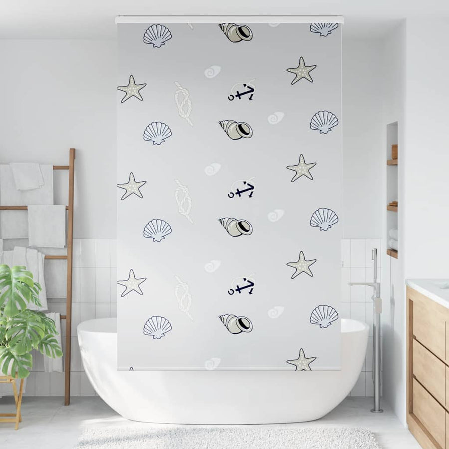 Doucherolgordijn met cassette 130x240 cm stofbreedte 126 cm