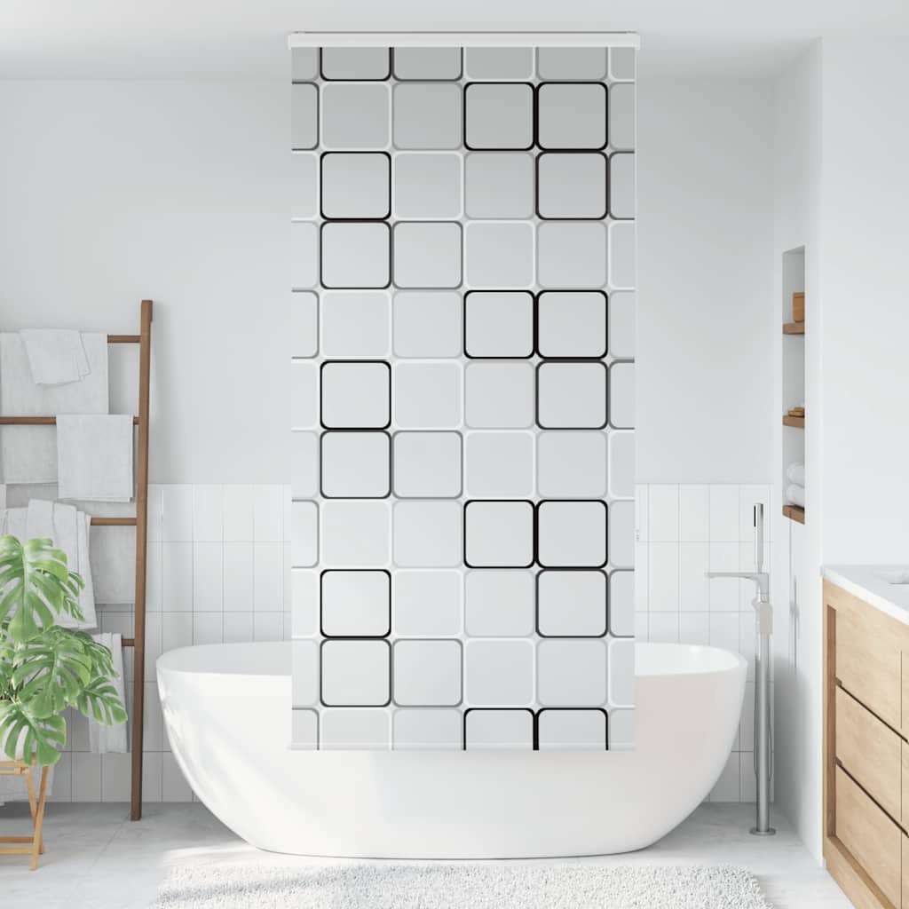 Doucherolgordijn met cassette 90x240 cm stofbreedte 86 cm