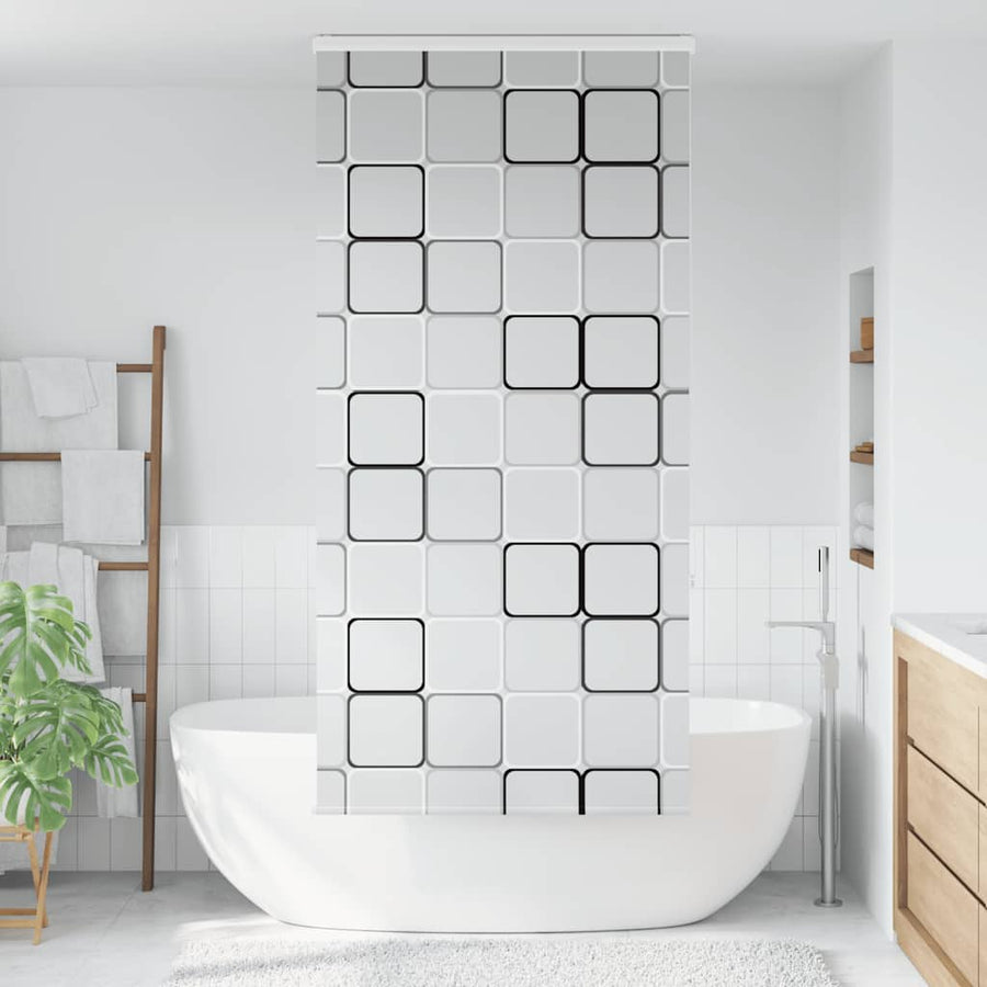 Doucherolgordijn met cassette 90x240 cm stofbreedte 86 cm