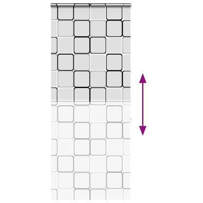 Doucherolgordijn met cassette 90x240 cm stofbreedte 86 cm