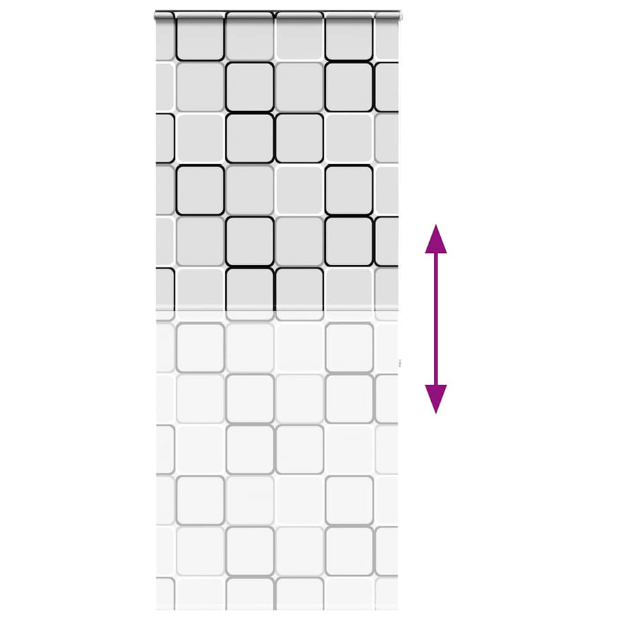 Doucherolgordijn met cassette 90x240 cm stofbreedte 86 cm