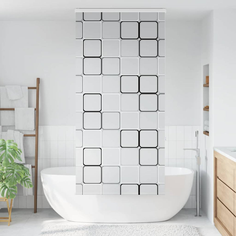 Doucherolgordijn met cassette 100x240 cm stofbreedte 96 cm