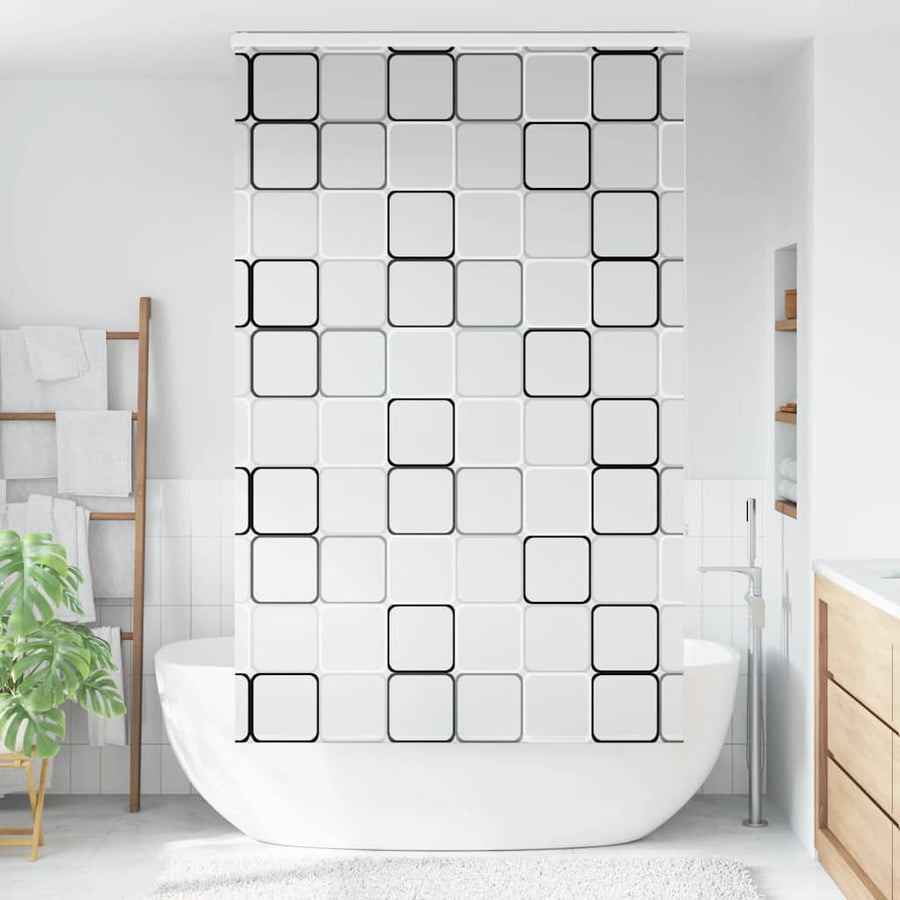 Doucherolgordijn met cassette 130x240 cm stofbreedte 126 cm
