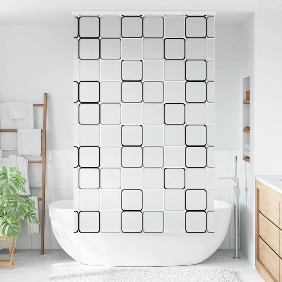 Doucherolgordijn met cassette 140x240 cm stofbreedte 136 cm