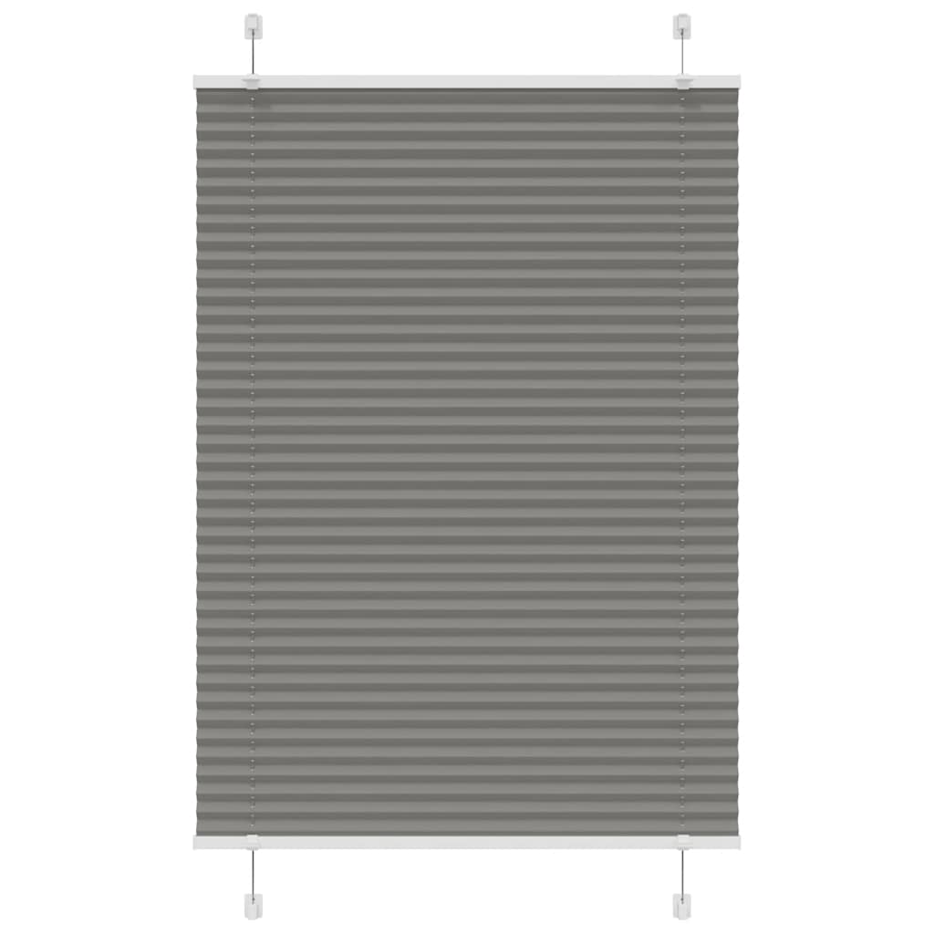 Plissé rolgordijn 100x150 cm stofbreedte 99,4 cm antraciet
