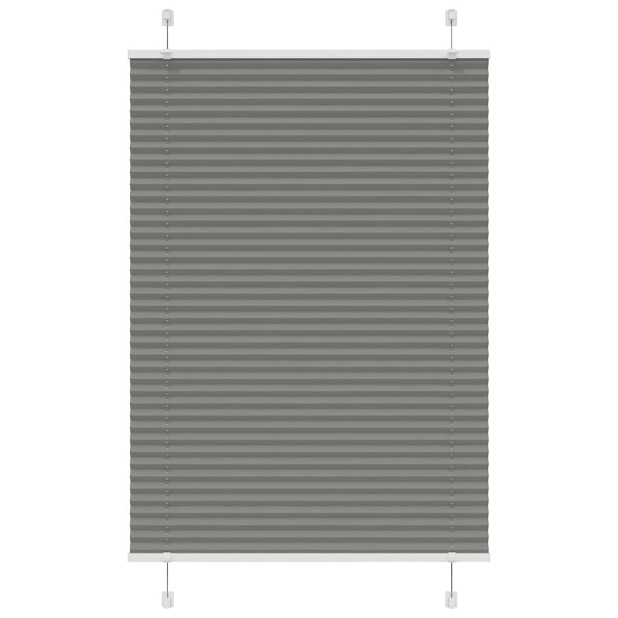 Plissé rolgordijn 100x150 cm stofbreedte 99,4 cm antraciet
