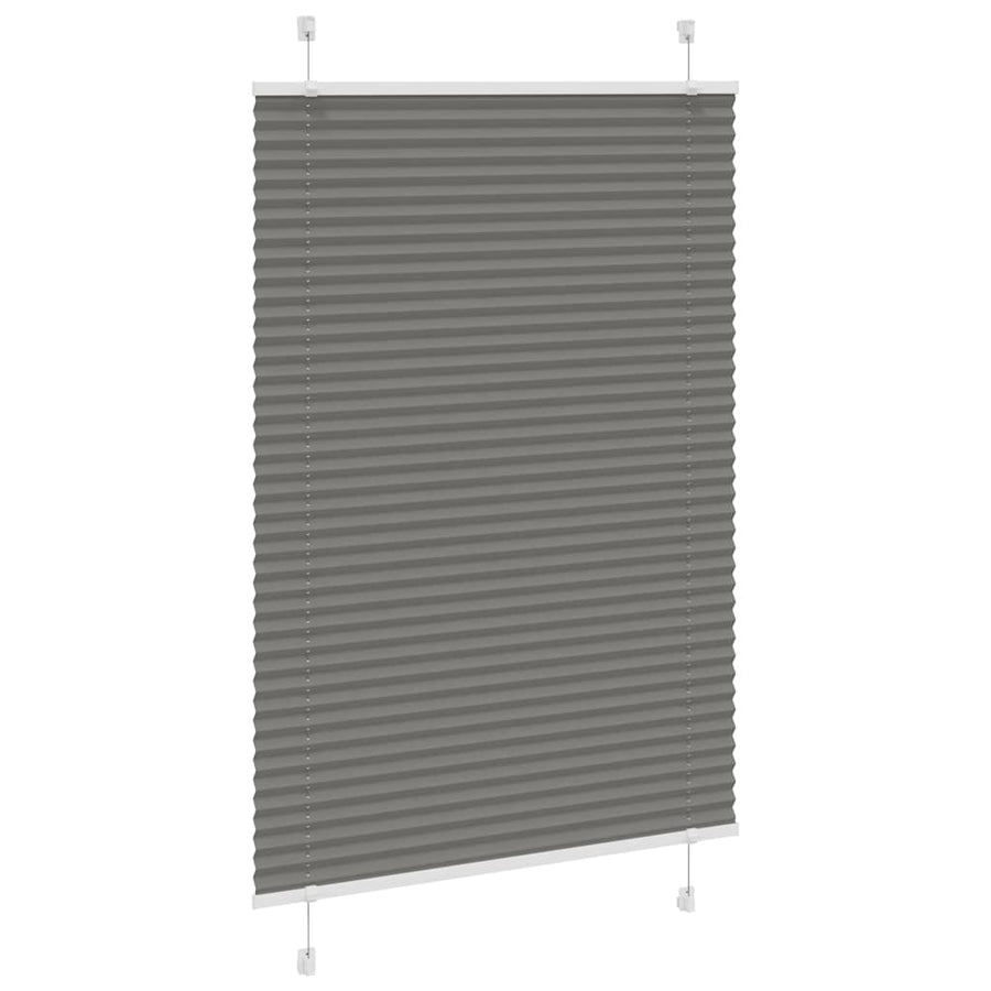 Plissé rolgordijn 100x150 cm stofbreedte 99,4 cm antraciet