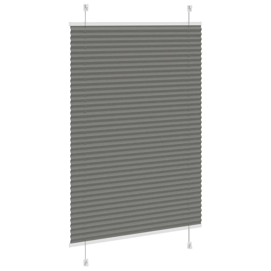 Plissé rolgordijn 100x150 cm stofbreedte 99,4 cm antraciet
